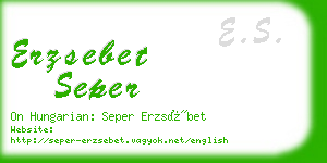 erzsebet seper business card